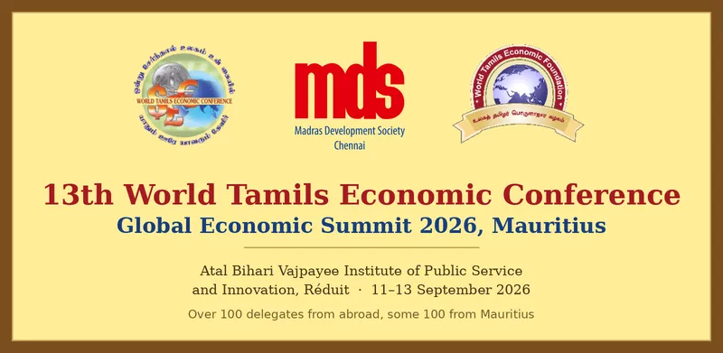 Poster for the 13th World Tamils Economic Conference in Mauritius